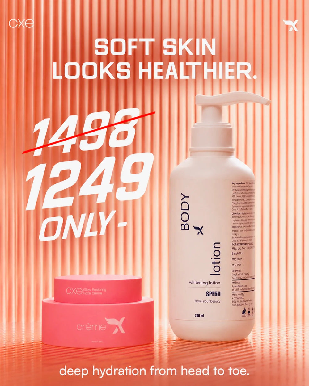 Face Cream & Body Whitening Lotion - Combo Offer