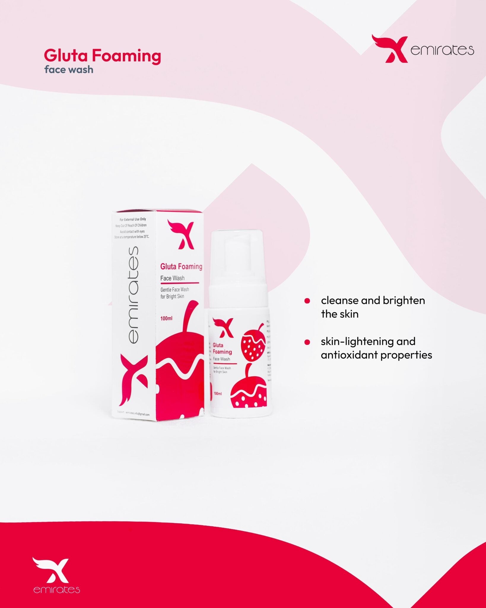 Gluta Foaming Facewash by X Emirates